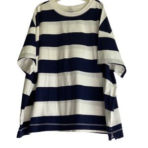 Old Navy blue and white women’s striped polo SZ  3X NWOT